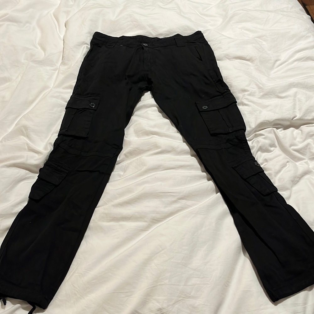 New Black Cargo Pants